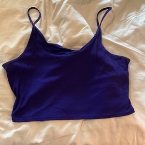 Athleta karma twist back cami size XL color purple. Worn once. Cropped fit.